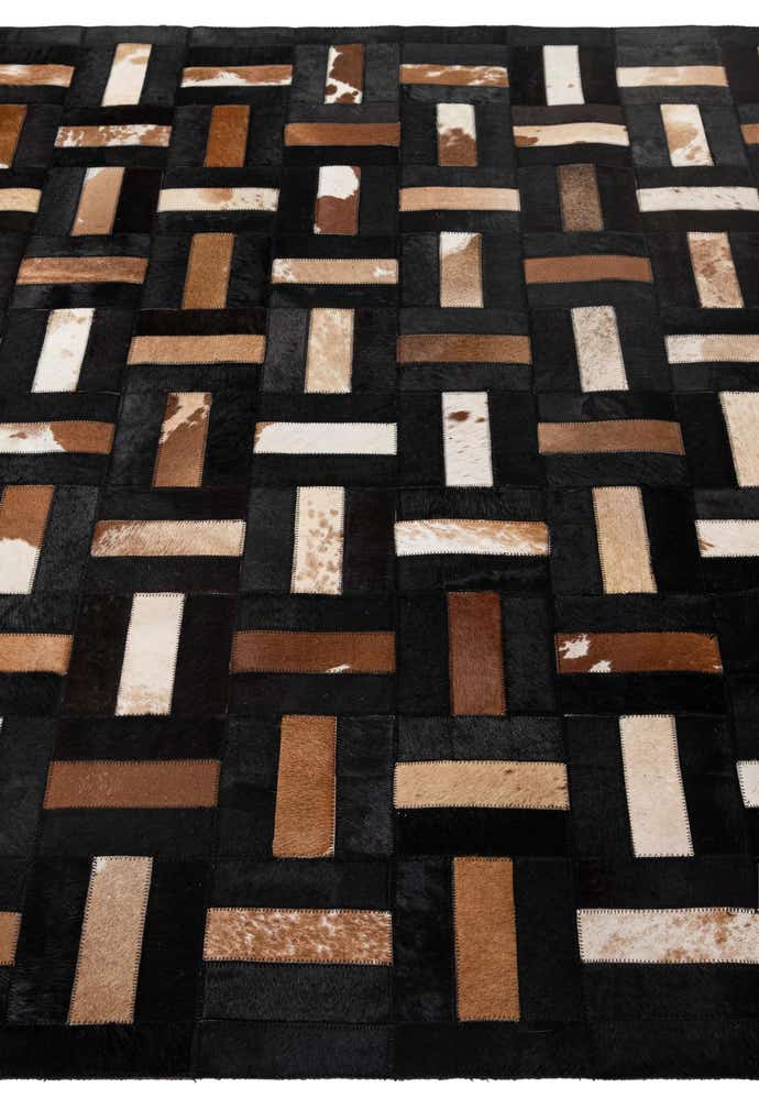 5' 3 x 8' 1 Cowhide - Patchwork Rug