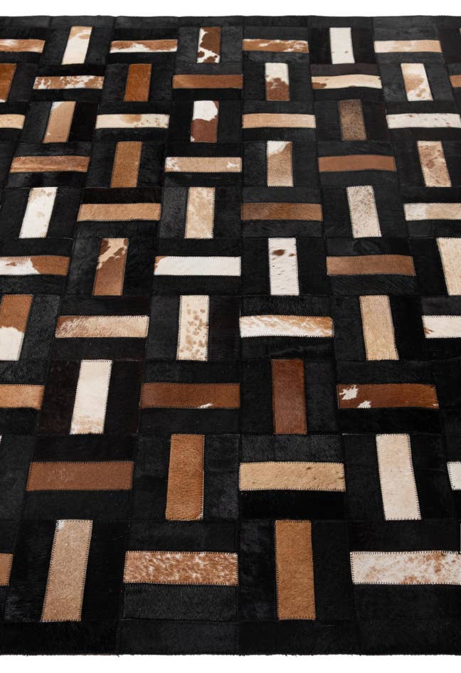 Detail image of 5' 3 x 8' 1 Cowhide - Patchwork Rug