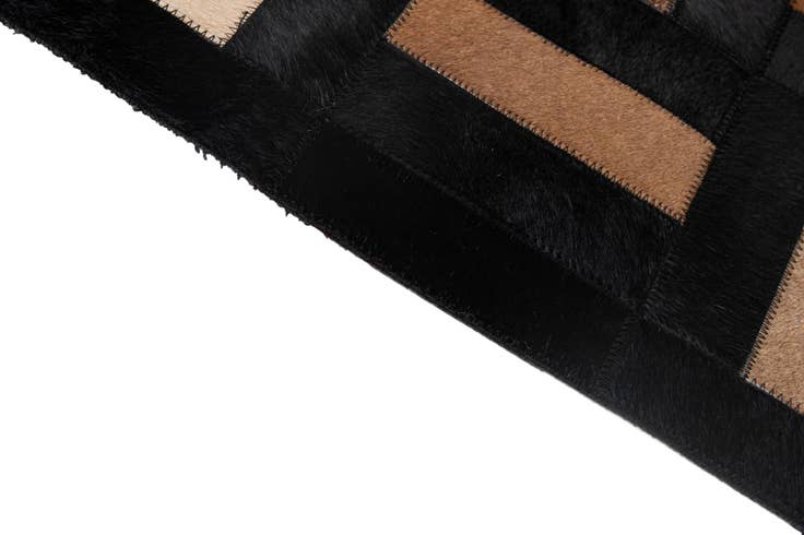 Detail image of 5' 3 x 8' 1 Cowhide - Patchwork Rug
