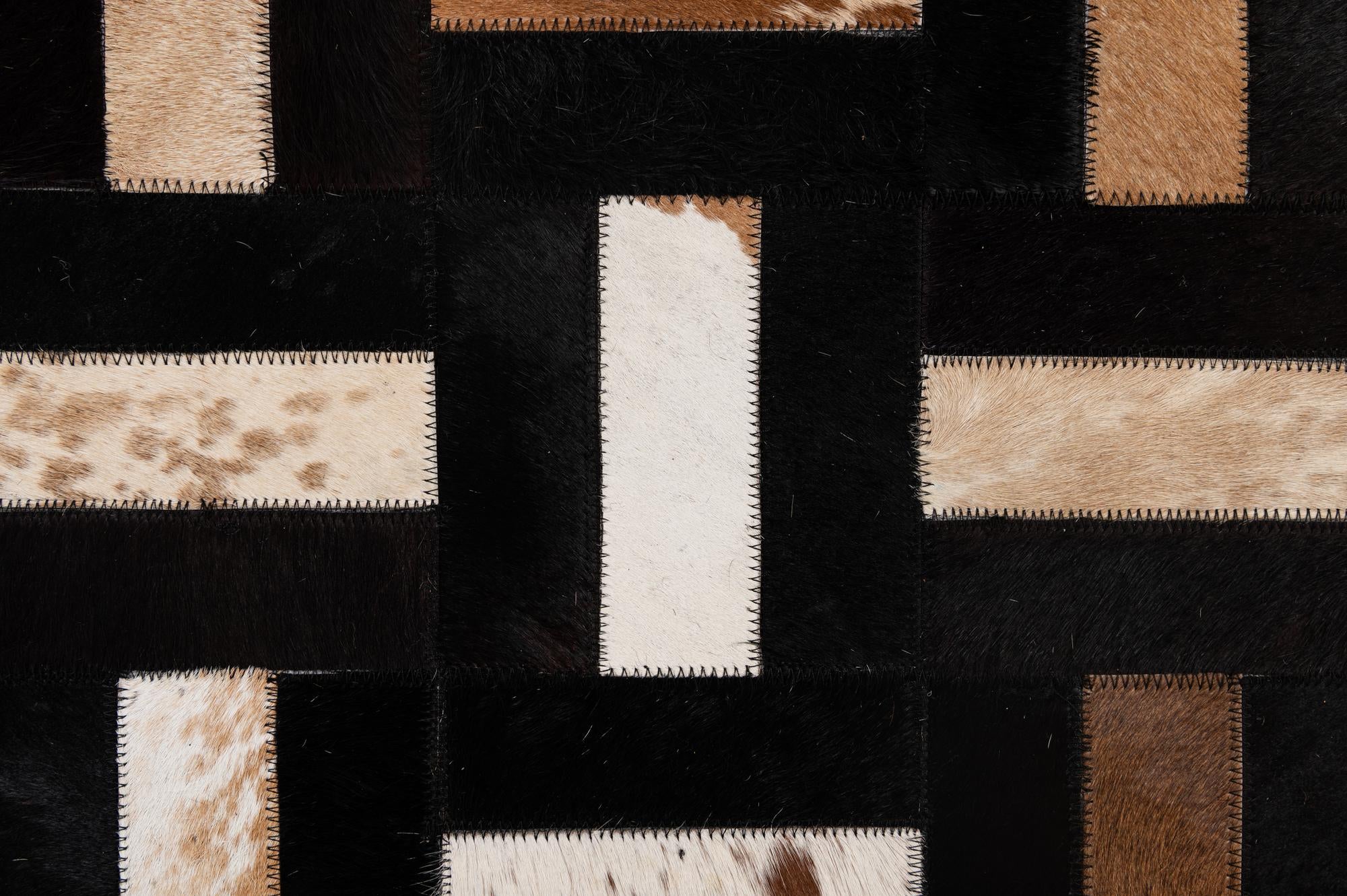 5' 3 x 8' 1 Cowhide - Patchwork Rug
