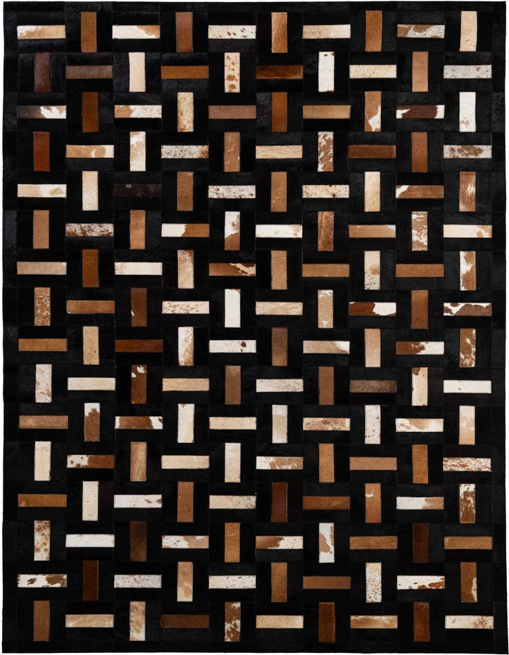 Detail image of 5' 3 x 8' 1 Cowhide - Patchwork Rug