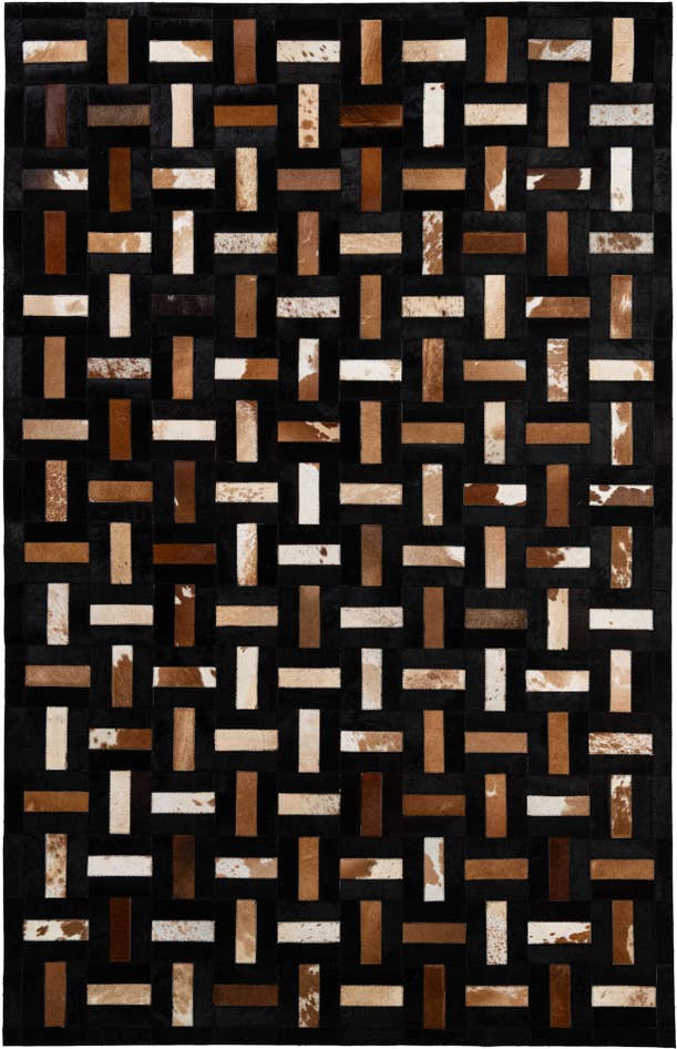 Detail image of 5' 3 x 8' 1 Cowhide - Patchwork Rug