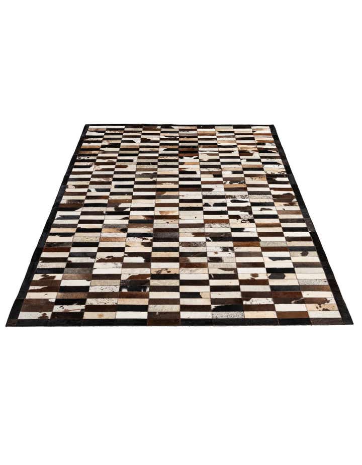 5' 3 x 8' 2 Cowhide - Patchwork Rug