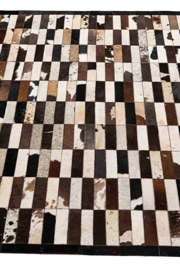 Detail image of 5' 3 x 8' 2 Cowhide - Patchwork Rug