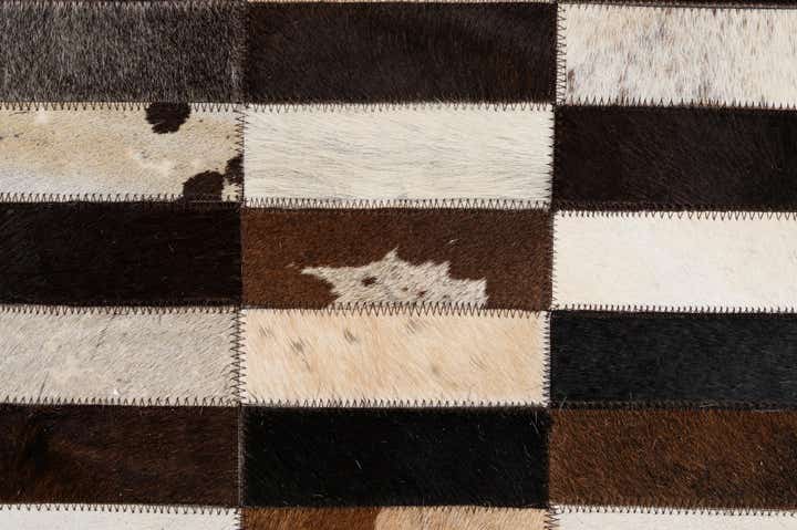 5' 3 x 8' 2 Cowhide - Patchwork Rug