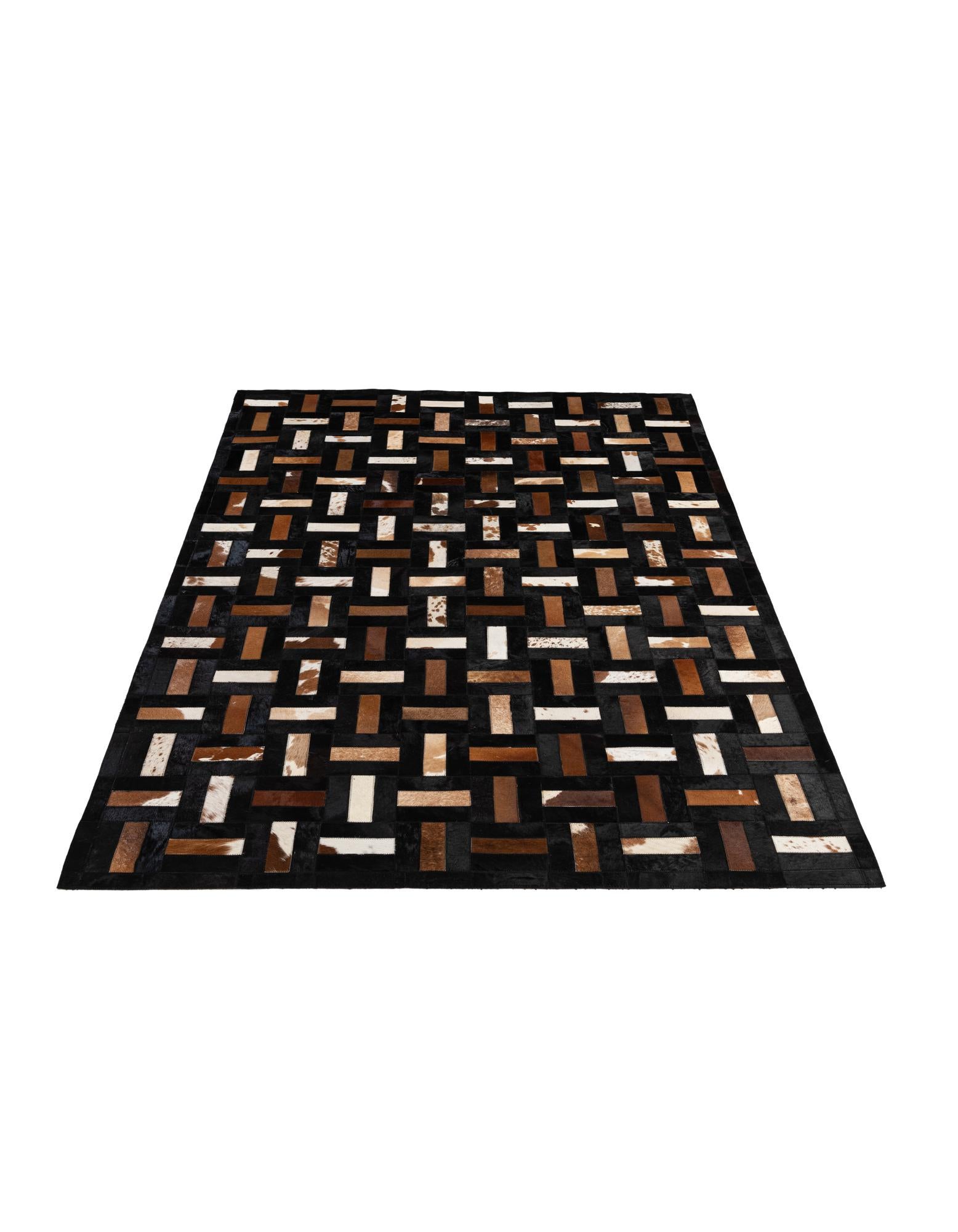 5' 2 x 8' 1 Cowhide - Patchwork Rug