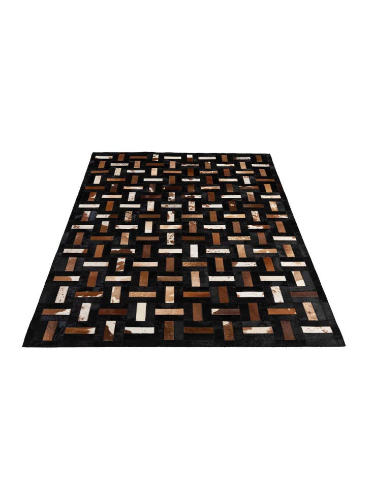 Detail image of 5' 2 x 8' 1 Cowhide - Patchwork Rug