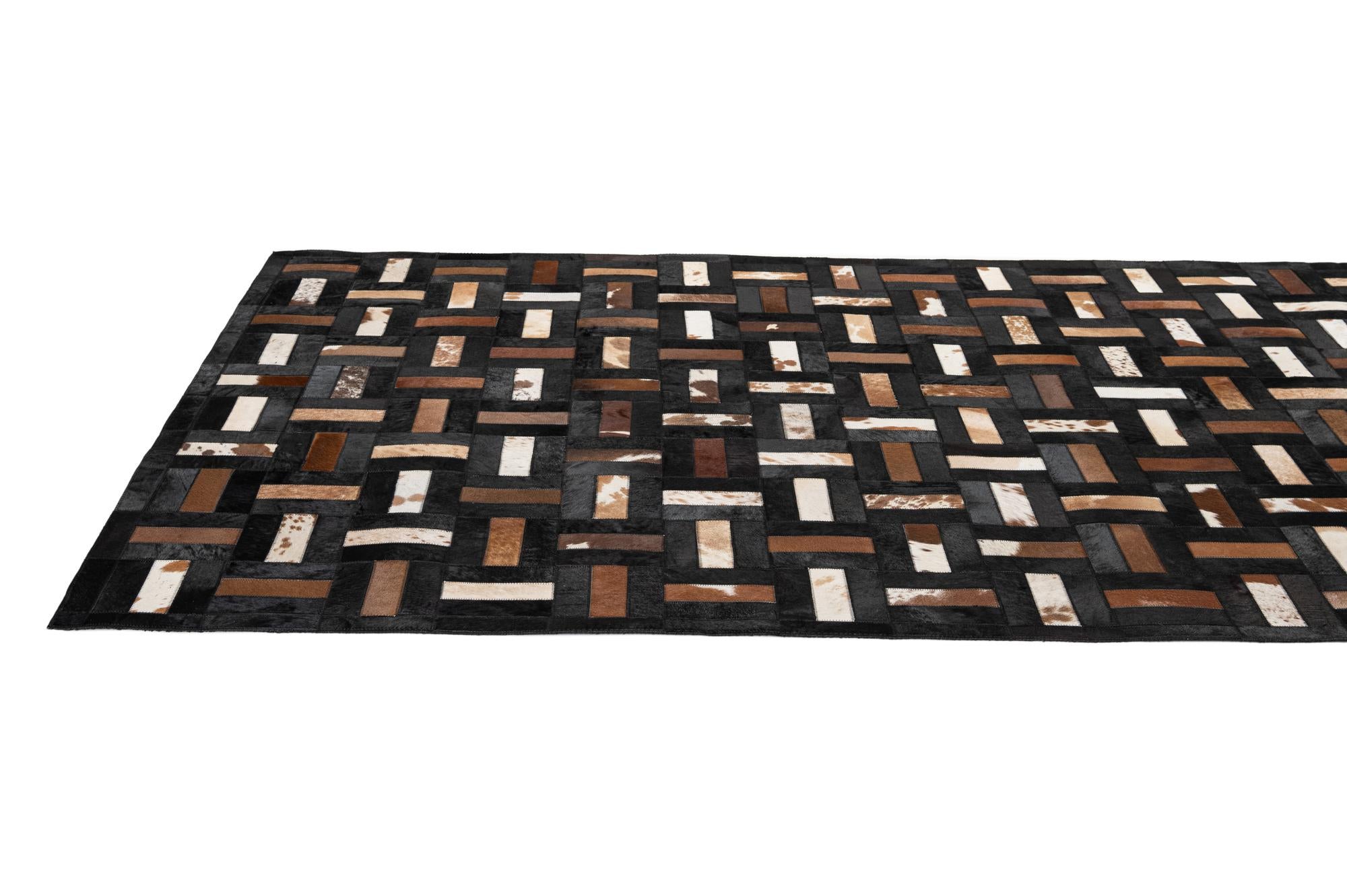 5' 2 x 8' 1 Cowhide - Patchwork Rug