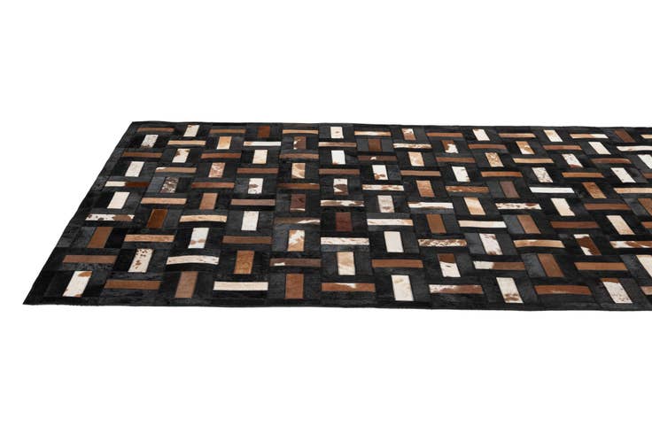 Detail image of 5' 2 x 8' 1 Cowhide - Patchwork Rug