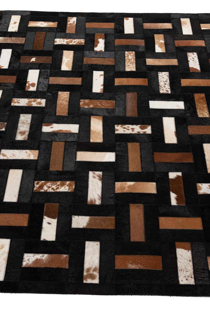 5' 2 x 8' 1 Cowhide - Patchwork Rug