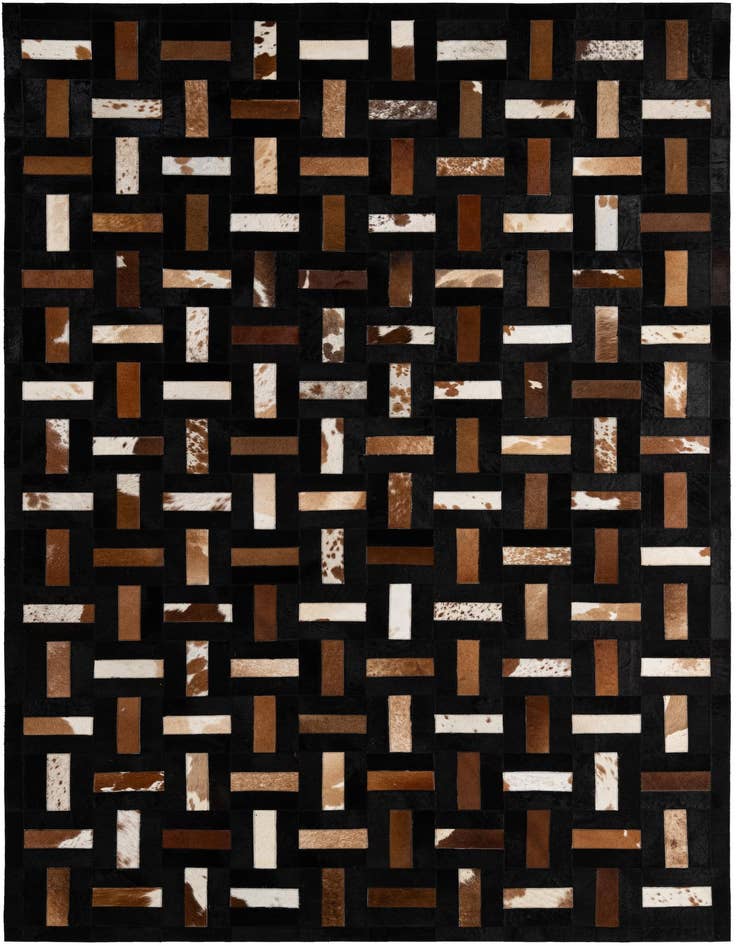 Detail image of 5' 2 x 8' 1 Cowhide - Patchwork Rug