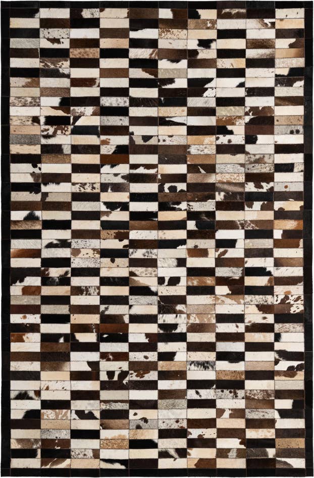Detail image of 5' 3 x 7' 11 Cowhide - Patchwork Rug