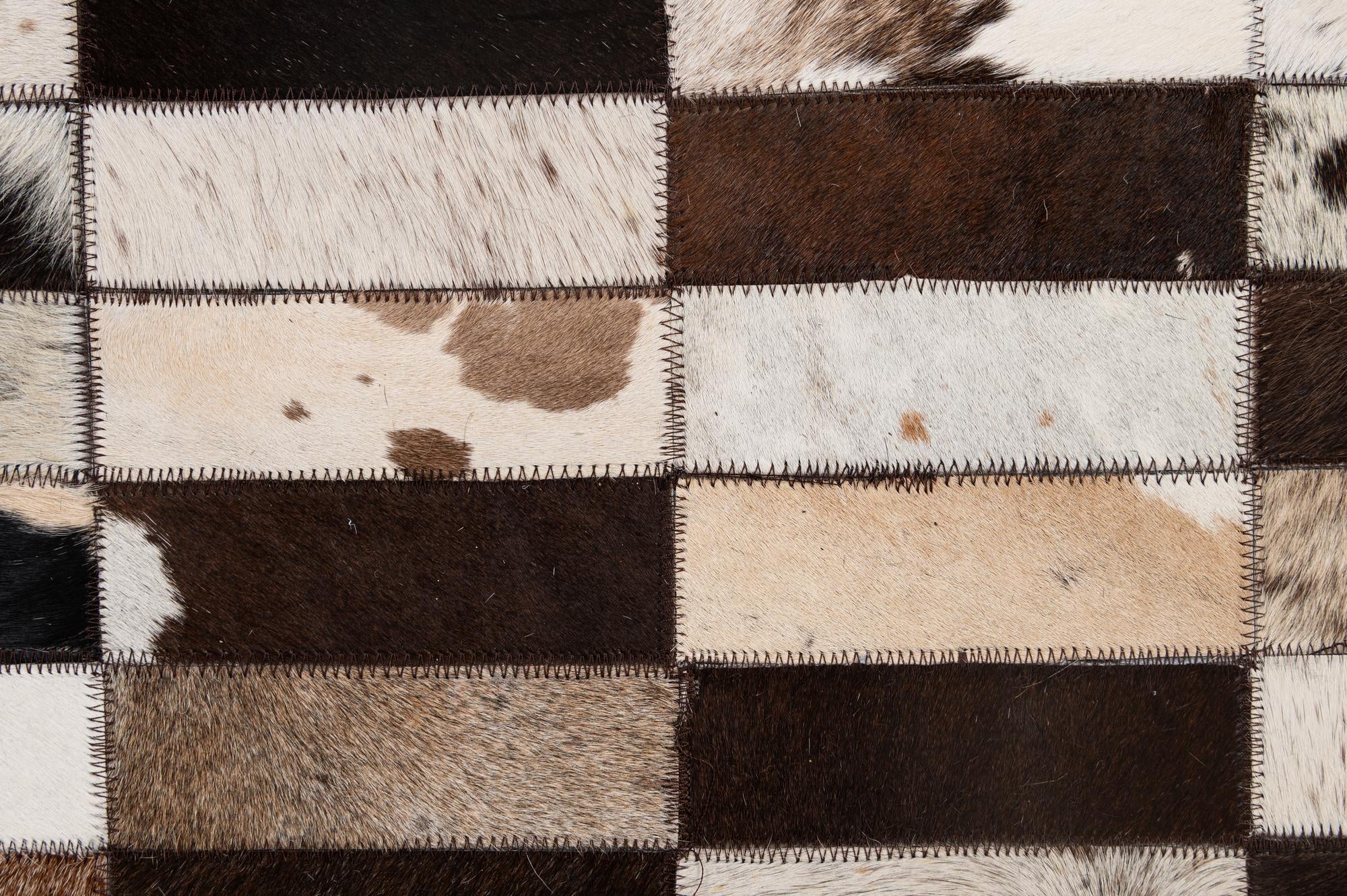5' 3 x 8' 1 Cowhide - Patchwork Rug