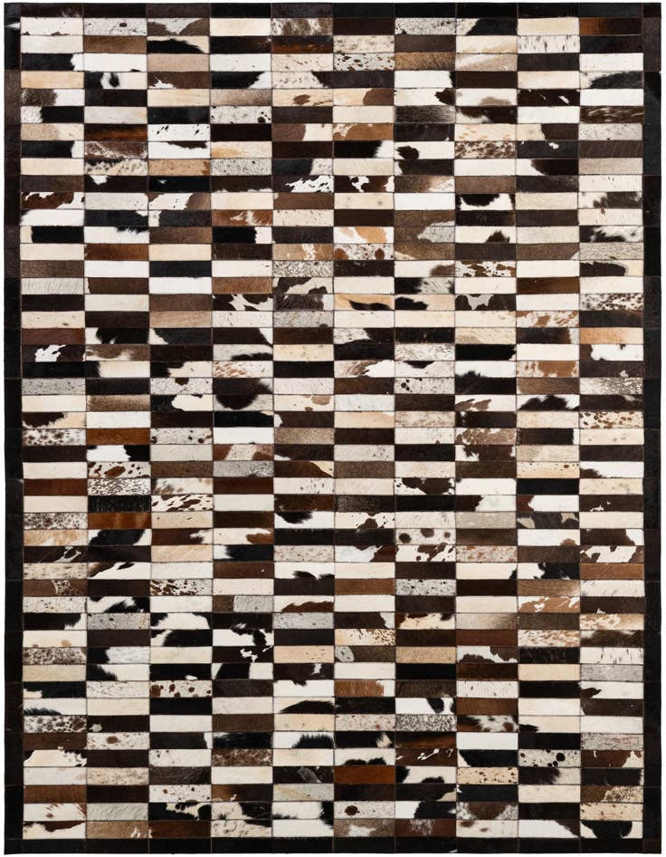 Detail image of 5' 3 x 8' 1 Cowhide - Patchwork Rug