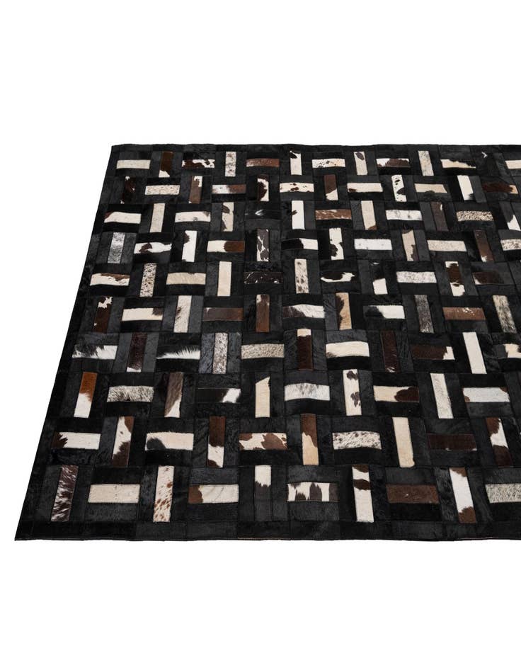 Detail image of 5' 2 x 8' 1 Cowhide - Patchwork Rug