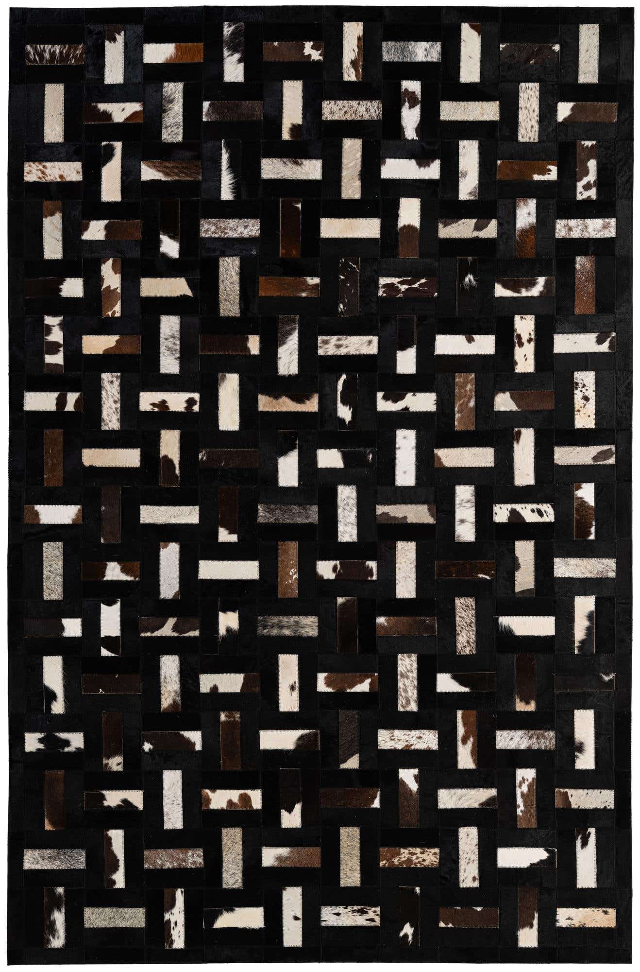 5' 2 x 8' 1 Cowhide - Patchwork Rug