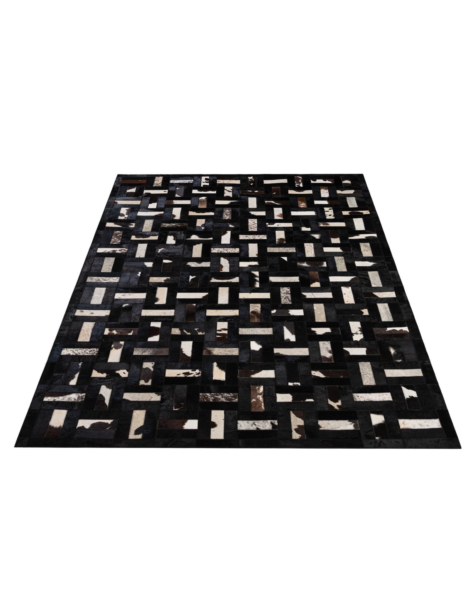 5' 3 x 8' 2 Cowhide - Patchwork Rug