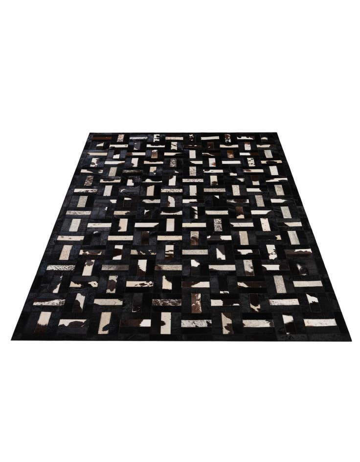 Detail image of 5' 3 x 8' 2 Cowhide - Patchwork Rug