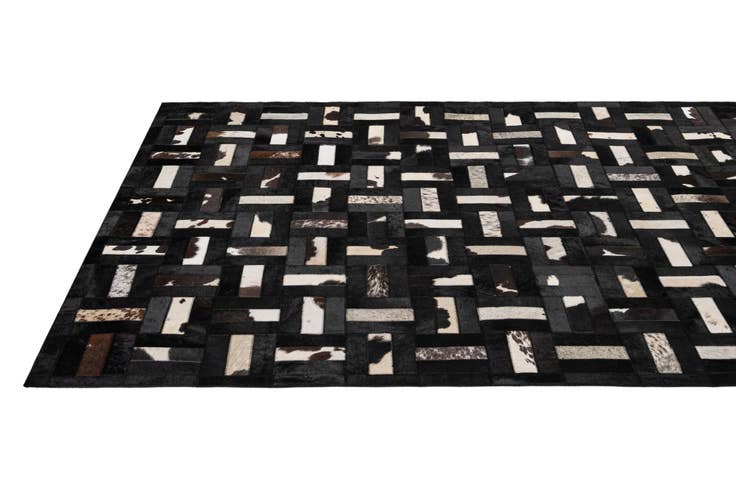 Detail image of 5' 3 x 8' 2 Cowhide - Patchwork Rug