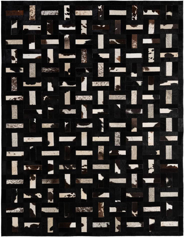 Detail image of 5' 3 x 8' 2 Cowhide - Patchwork Rug