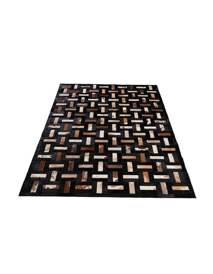 Detail image of 5' 3 x 8' 1 Cowhide - Patchwork Rug