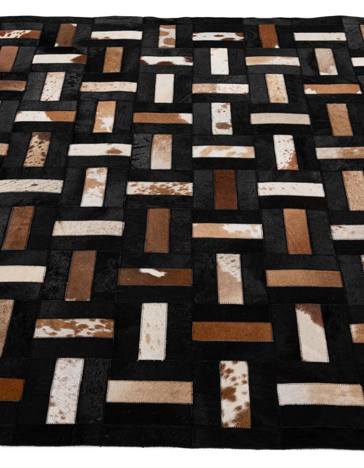 Detail image of 5' 3 x 8' 1 Cowhide - Patchwork Rug