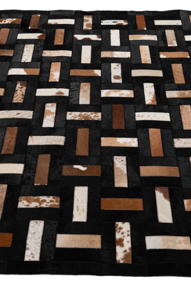5' 3 x 8' 1 Cowhide - Patchwork Rug