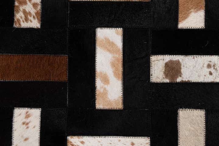 5' 3 x 8' 1 Cowhide - Patchwork Rug