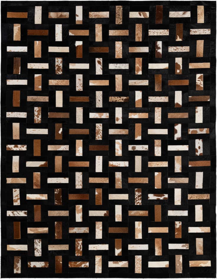 Detail image of 5' 3 x 8' 1 Cowhide - Patchwork Rug