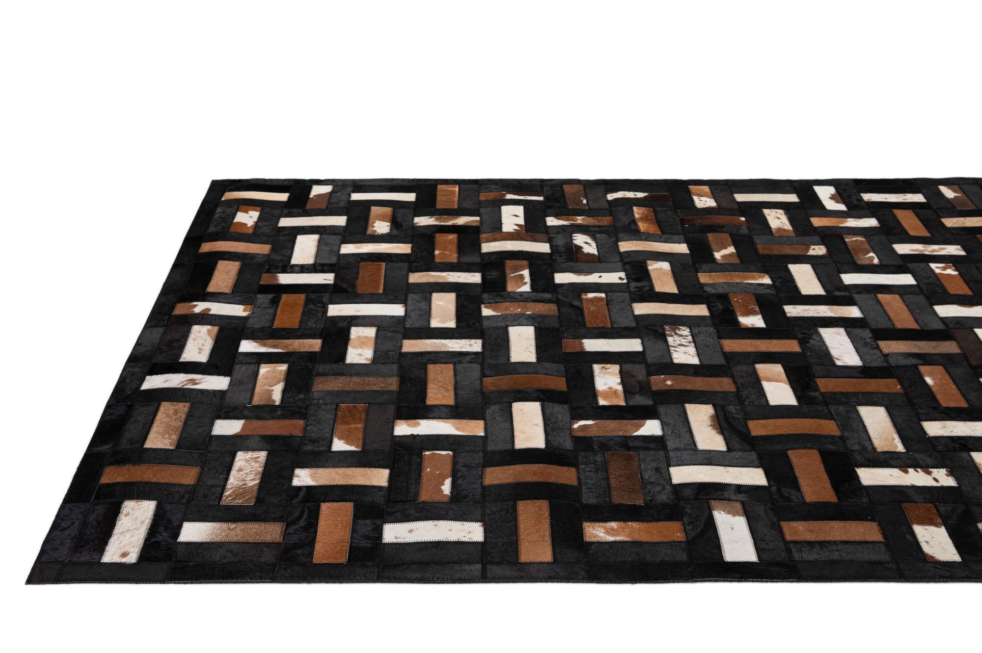 5' 3 x 8' 1 Cowhide - Patchwork Rug