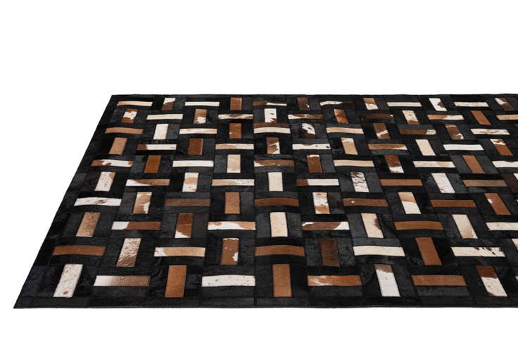 Detail image of 5' 3 x 8' 1 Cowhide - Patchwork Rug