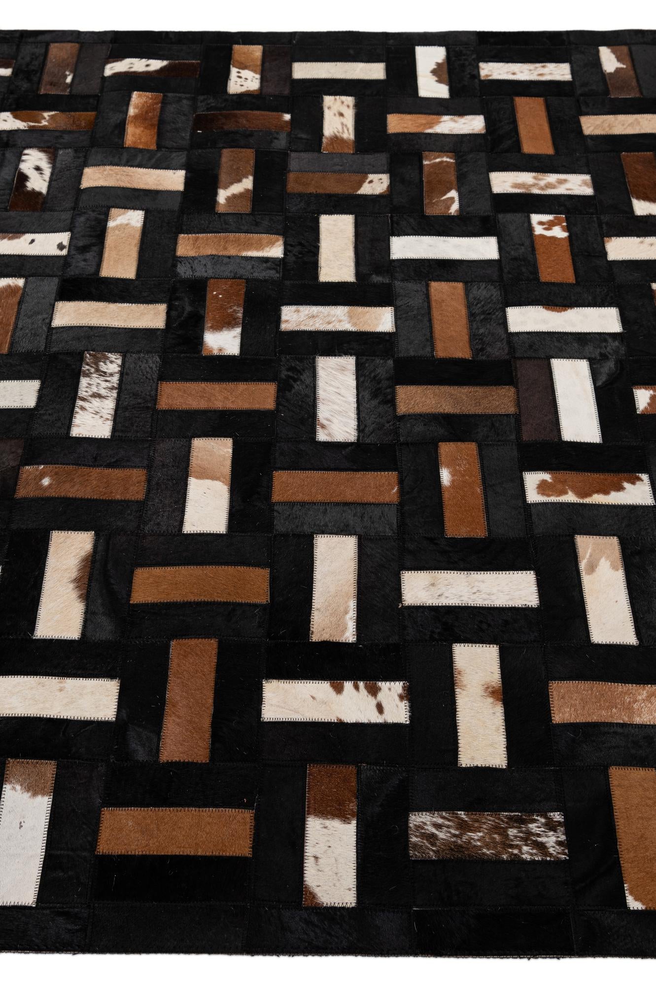 5' 3 x 8' 1 Cowhide - Patchwork Rug