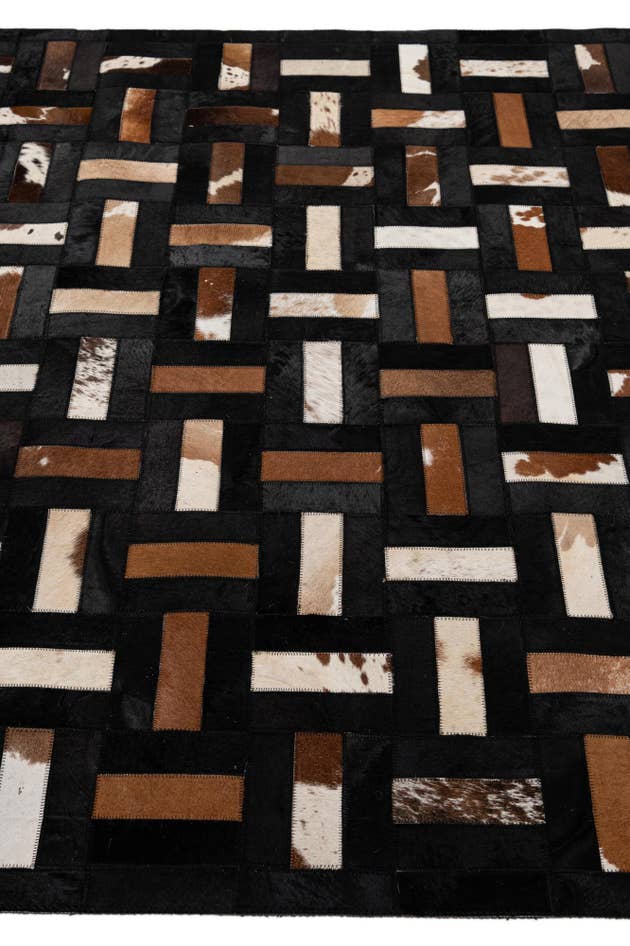 Detail image of 5' 3 x 8' 1 Cowhide - Patchwork Rug