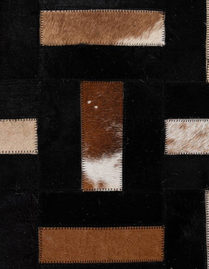 Detail image of 5' 3 x 8' 1 Cowhide - Patchwork Rug