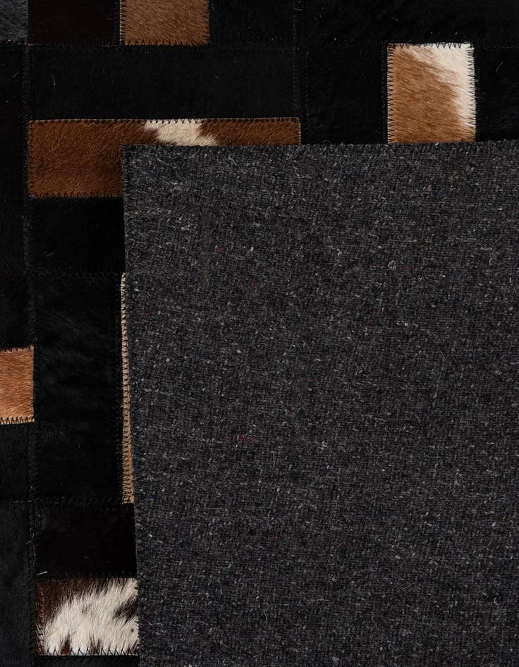 Detail image of 5' 3 x 8' 1 Cowhide - Patchwork Rug