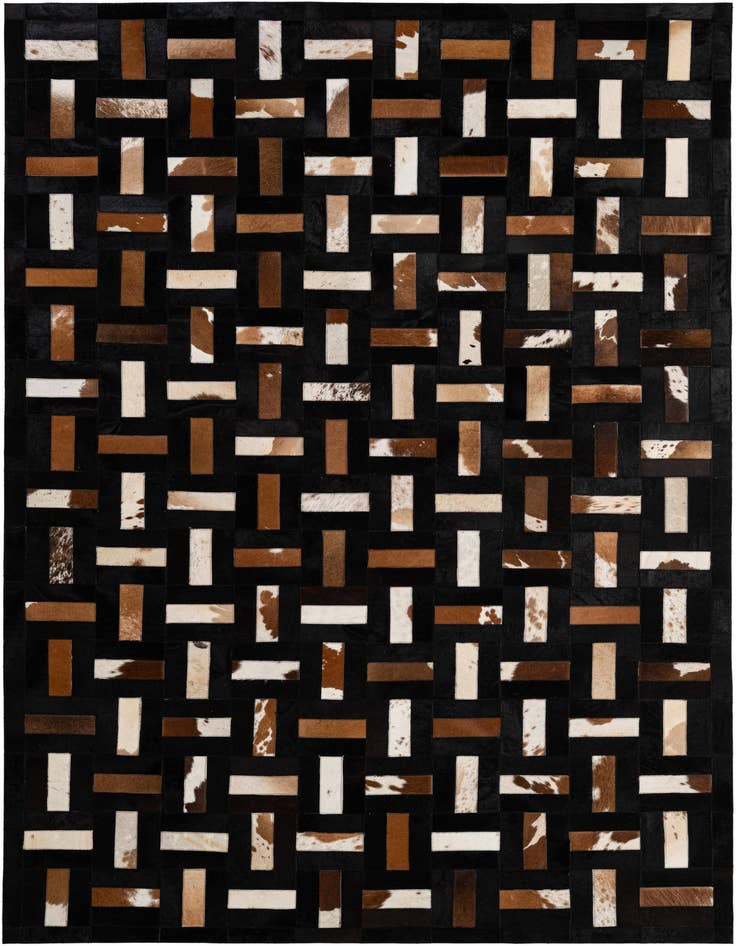 Detail image of 5' 3 x 8' 1 Cowhide - Patchwork Rug