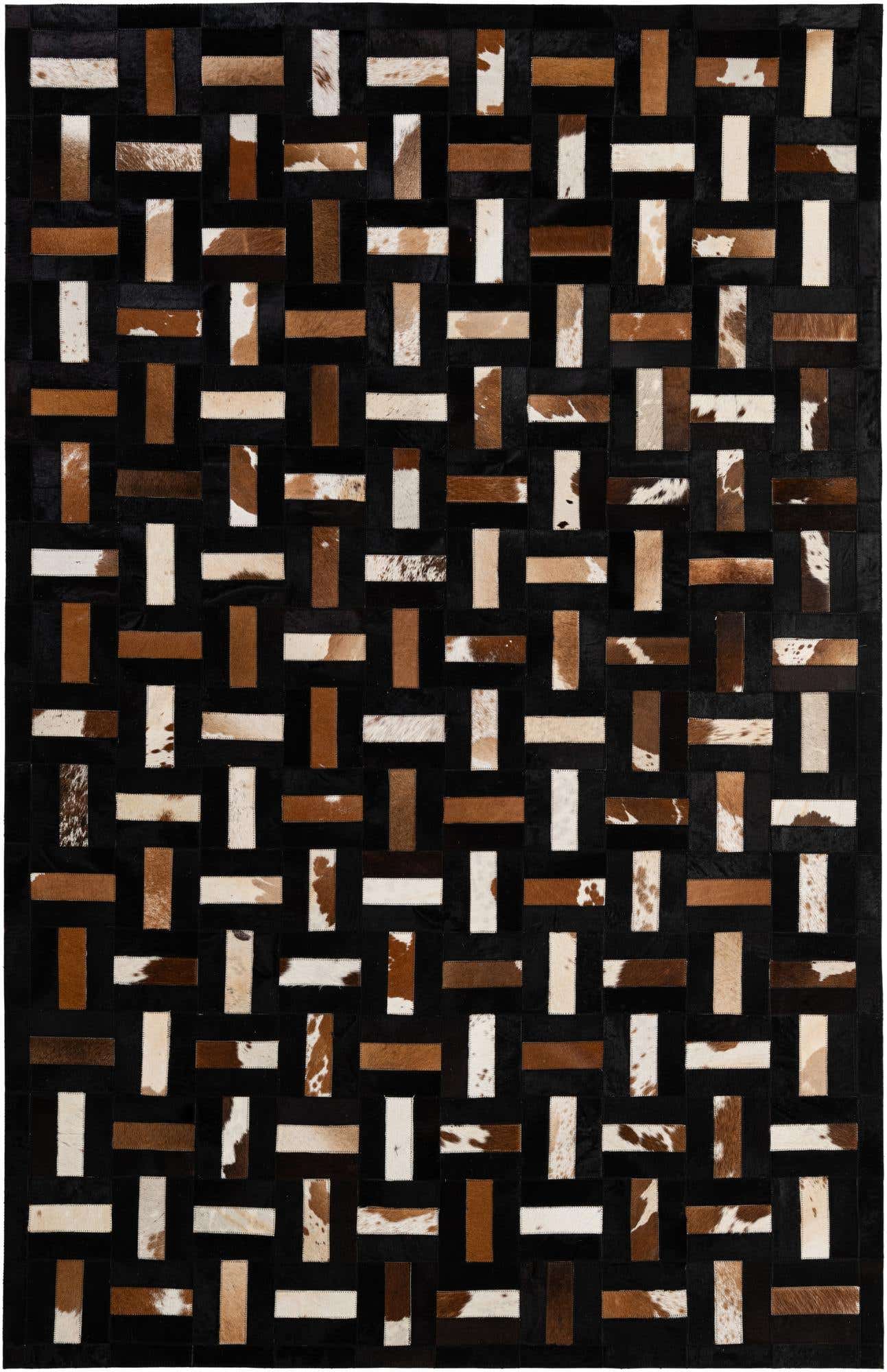 5' 3 x 8' 1 Cowhide - Patchwork Rug