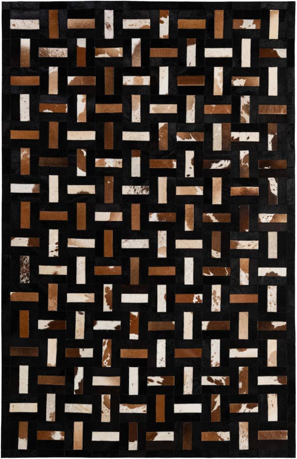 Detail image of 5' 3 x 8' 1 Cowhide - Patchwork Rug