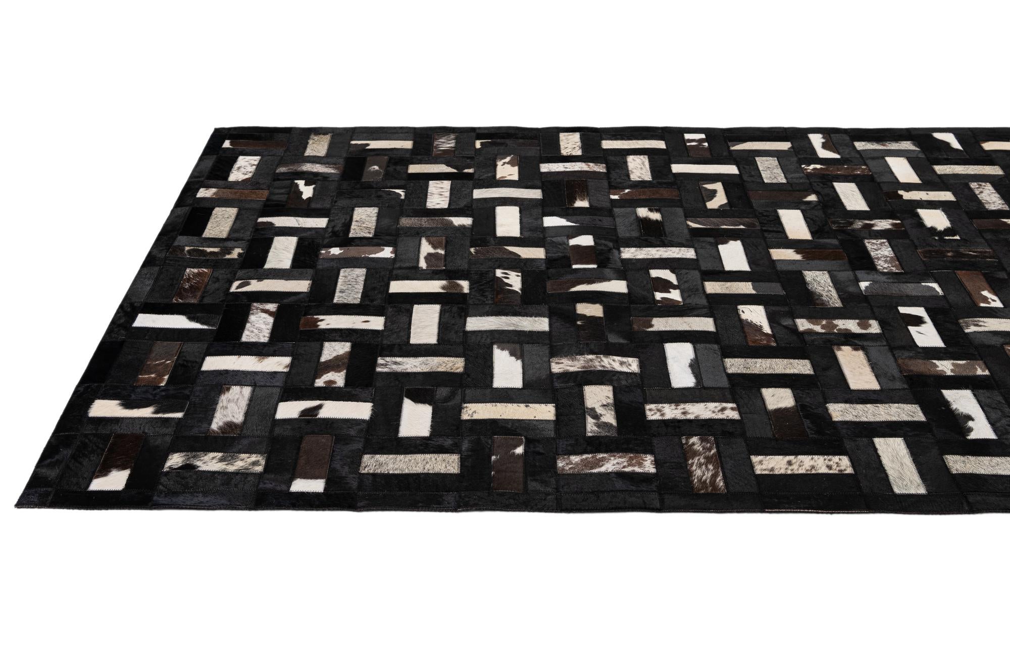 5' 3 x 8' 1 Cowhide - Patchwork Rug