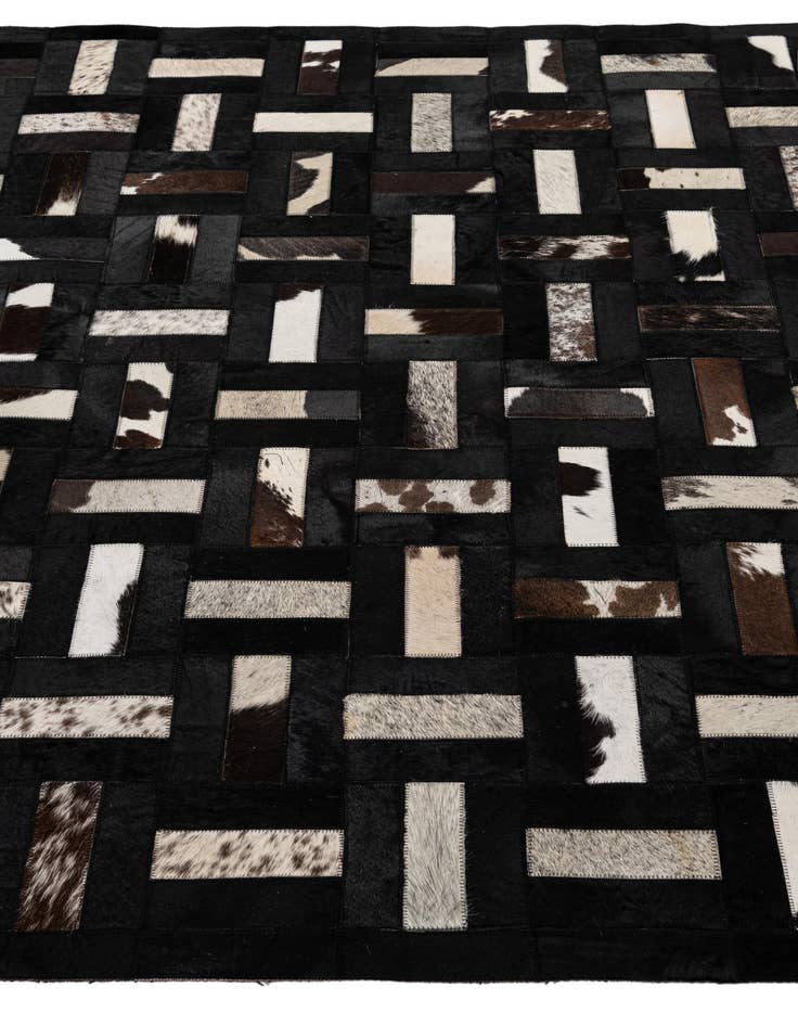 Detail image of 5' 3 x 8' 1 Cowhide - Patchwork Rug