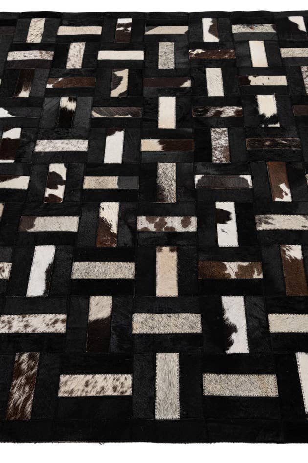 Detail image of 5' 3 x 8' 1 Cowhide - Patchwork Rug
