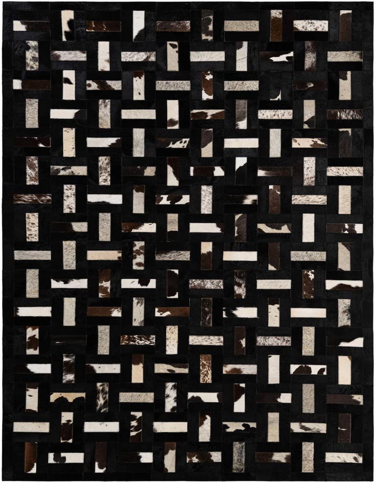 Detail image of 5' 3 x 8' 1 Cowhide - Patchwork Rug