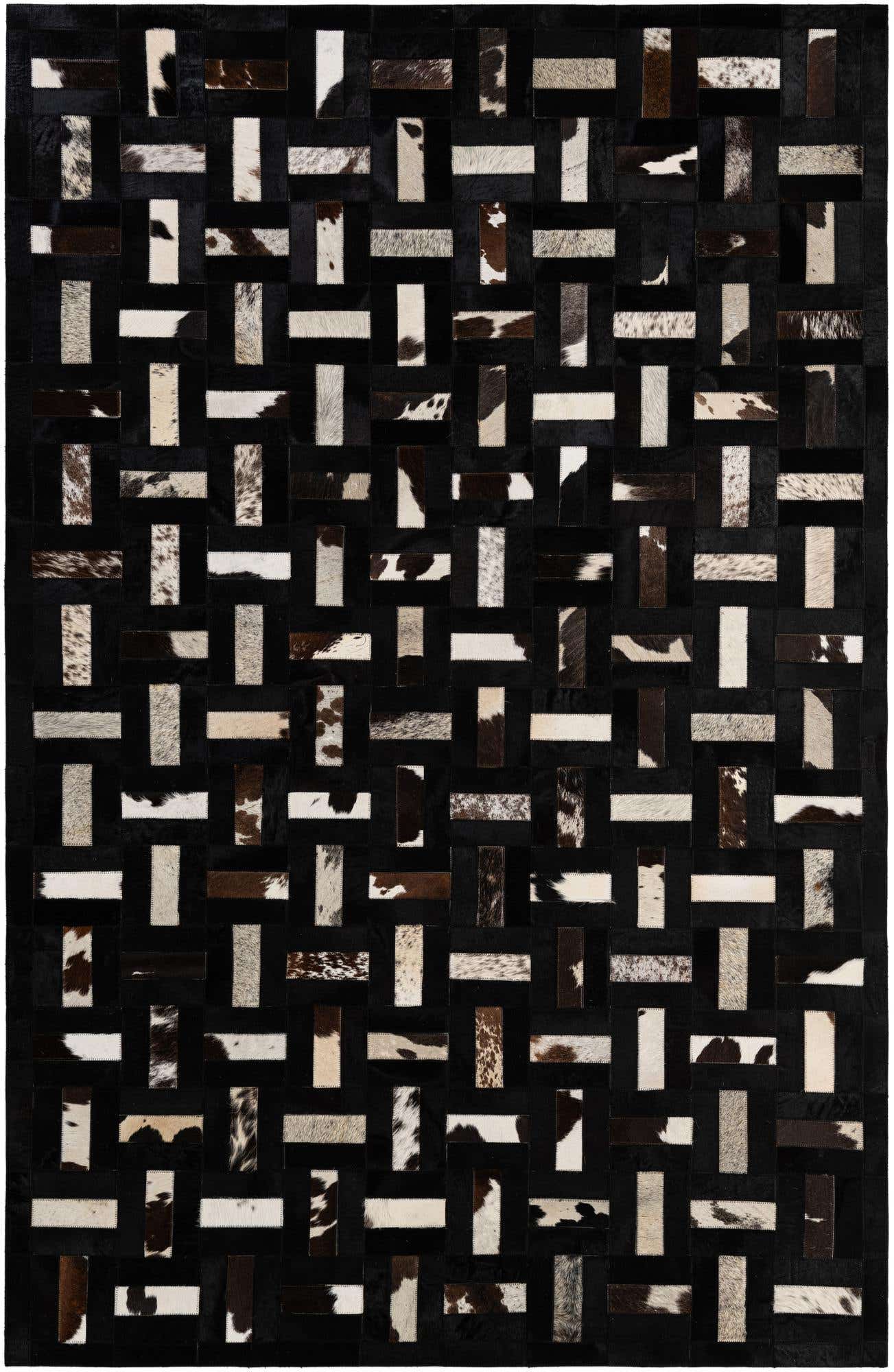 5' 3 x 8' 1 Cowhide - Patchwork Rug