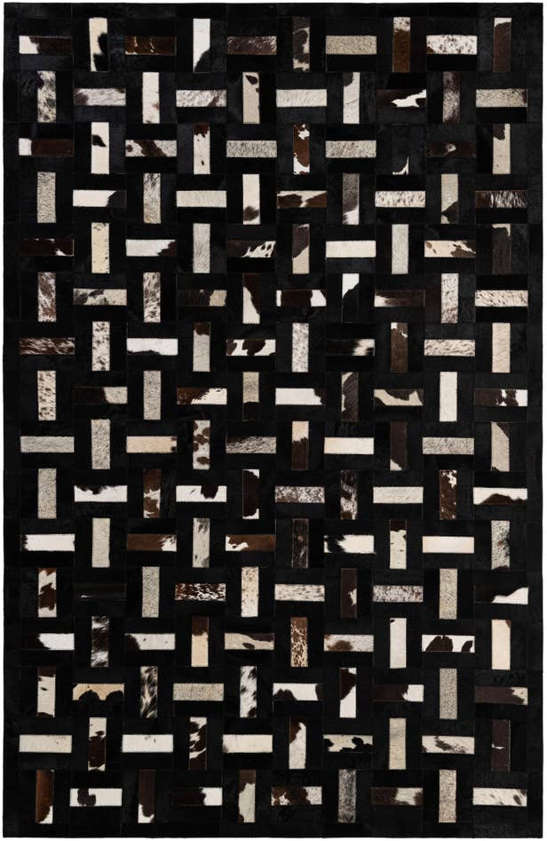 Detail image of 5' 3 x 8' 1 Cowhide - Patchwork Rug