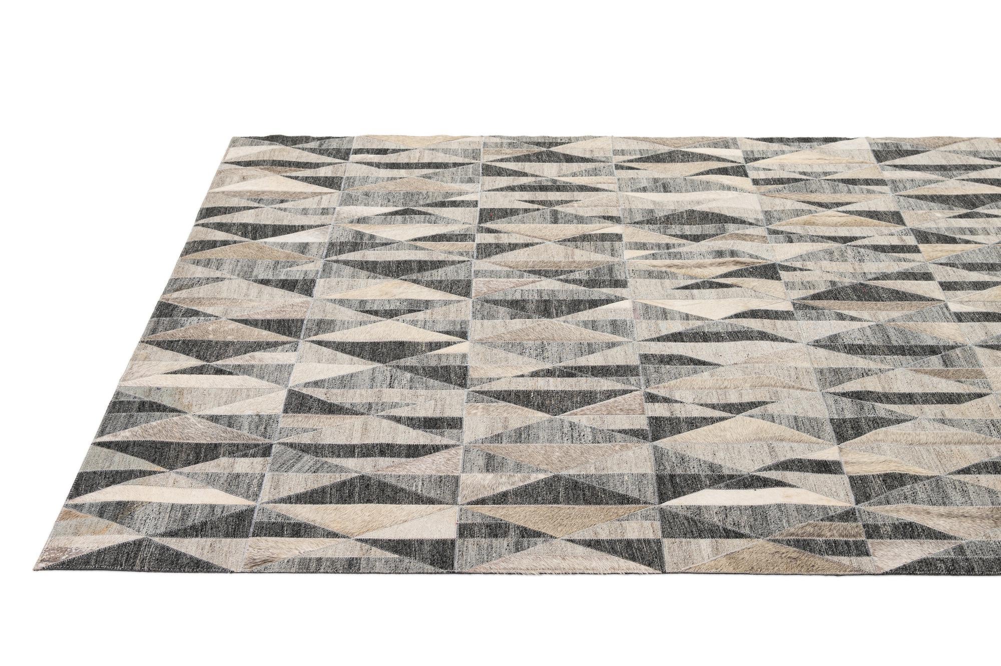 5' 2 x 7' 8 Cowhide - Patchwork Rug