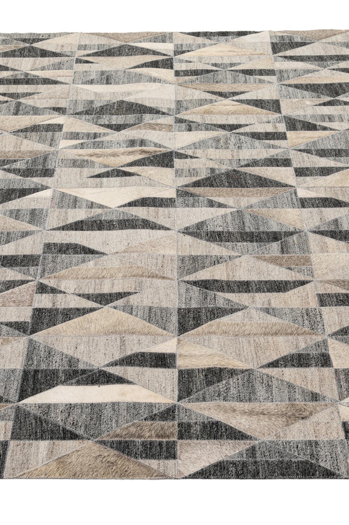 5' 2 x 7' 8 Cowhide - Patchwork Rug