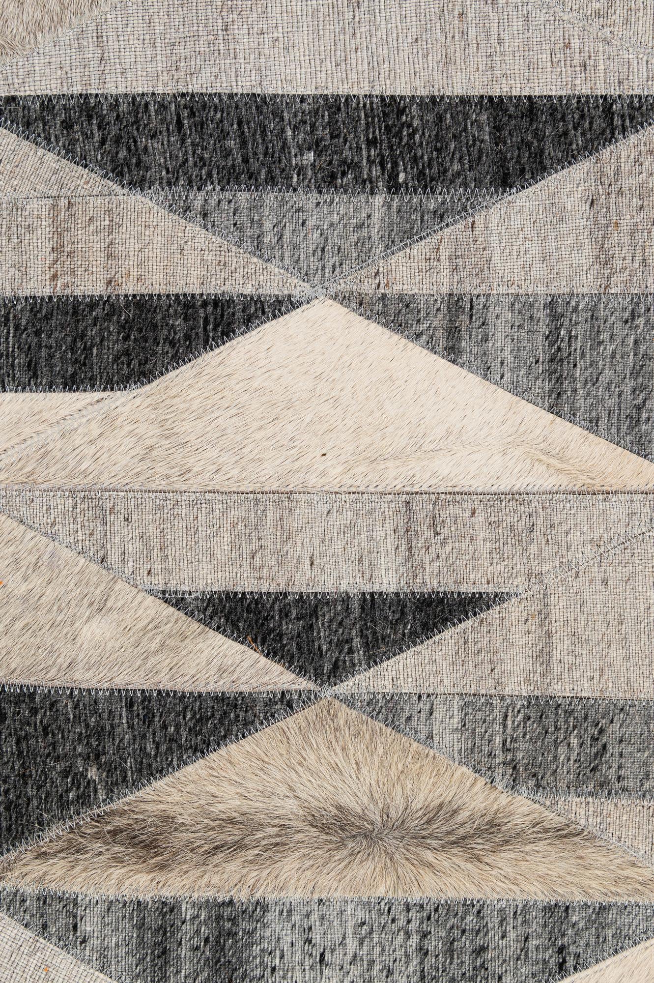 5' 2 x 7' 8 Cowhide - Patchwork Rug
