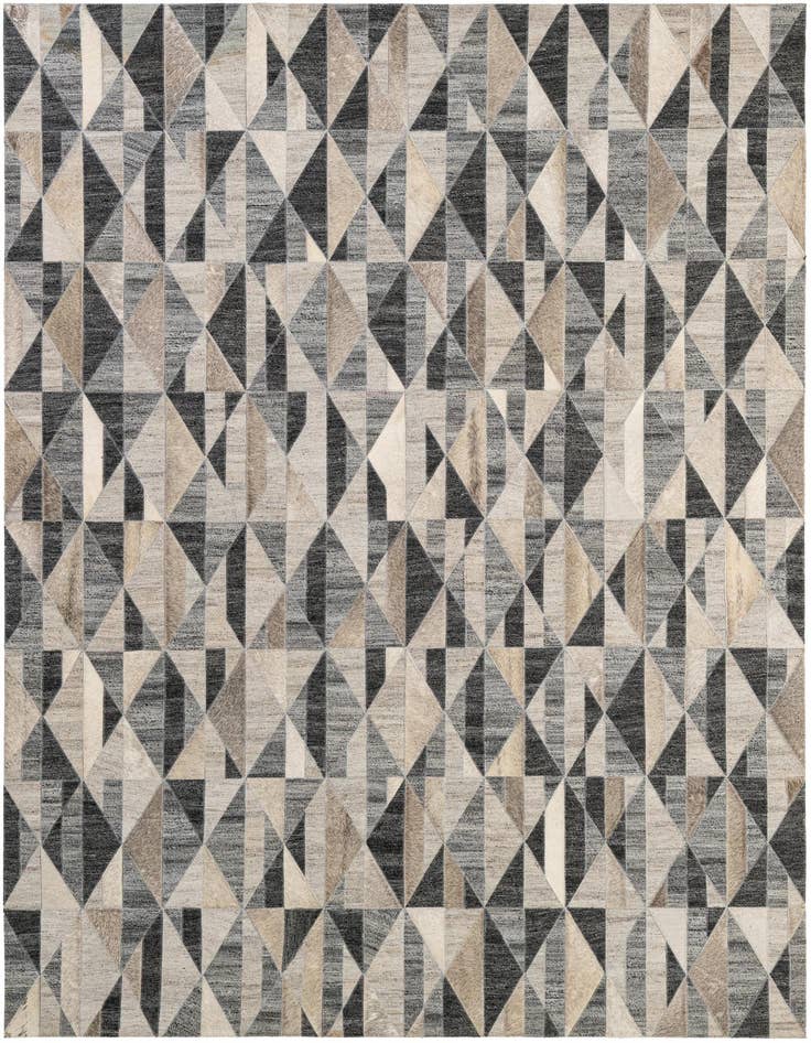 Detail image of 5' 2 x 7' 8 Cowhide - Patchwork Rug