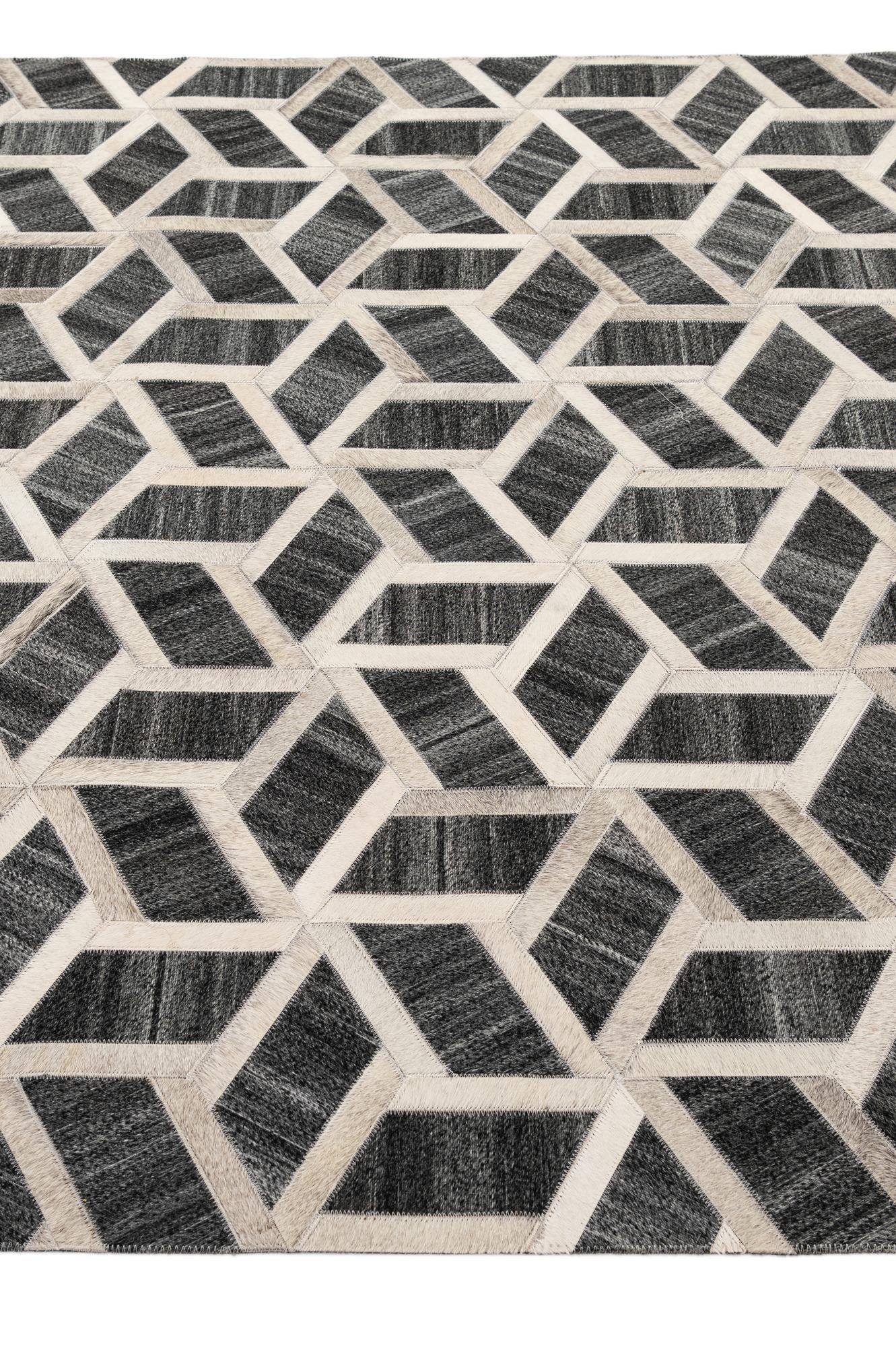 5' x 8' 1 Cowhide - Patchwork Rug