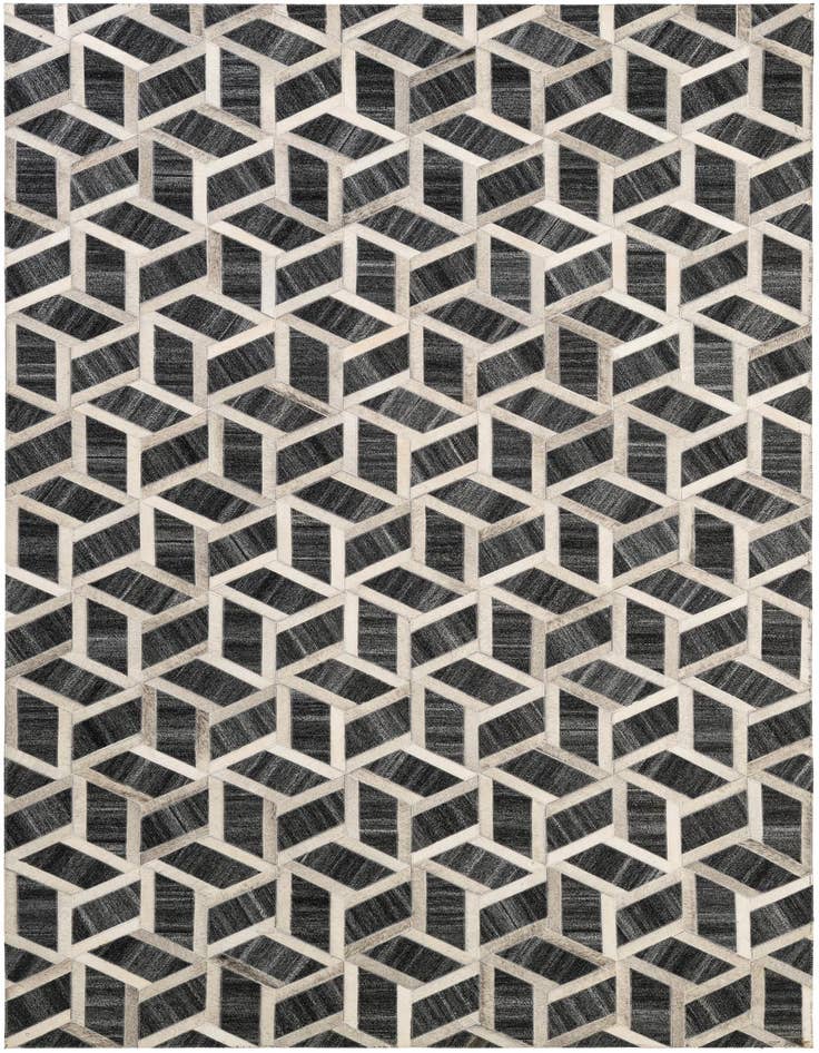 Detail image of 5' x 8' 1 Cowhide - Patchwork Rug